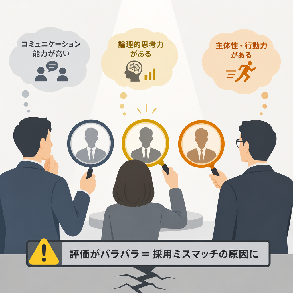 面接評価基準が統一されない根本原因と「感覚採用」が招く早期離職のリスク