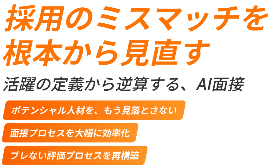活躍の定義から逆算する、AI面接 HR-LENS