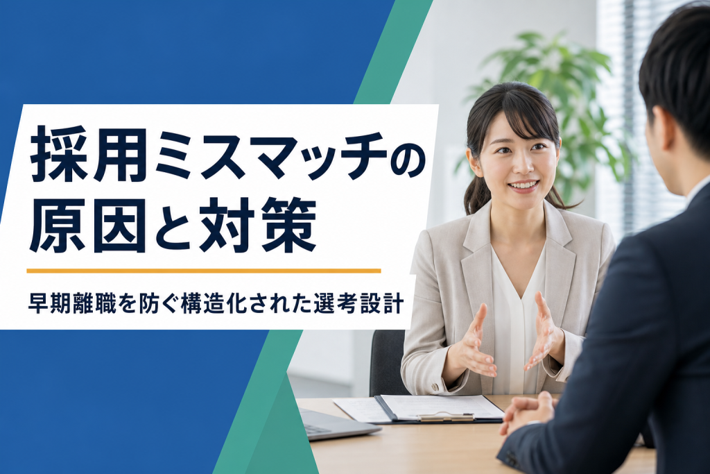 採用ミスマッチの原因と対策｜早期離職を防ぐ構造化された選考設計