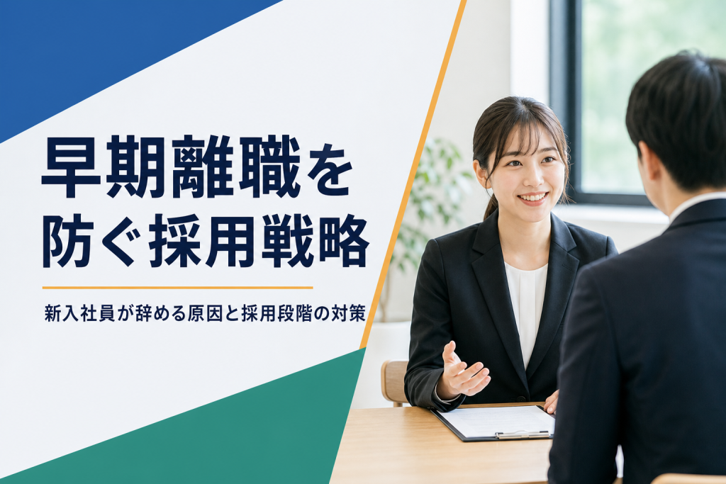 早期離職を防止する採用戦略｜新入社員が辞める原因と対策