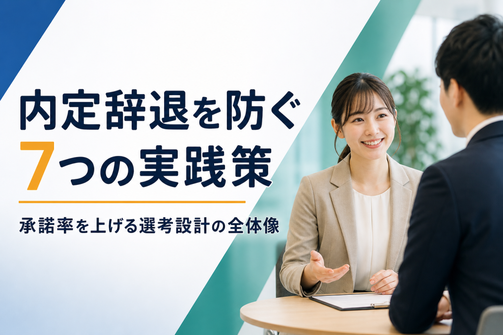 内定辞退を防止して承諾率を上げる7つの実践策